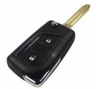 IPEVMLZ For Toyota For Highlander For Coralla For Camry RaV4 For Reiz For VIOS Folding Flip Key Fob Case 2 Button Uncut TOY43 Blade ShellV