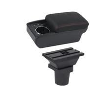 IPEVMLZ For Toyota For Yaris For Vitz 5dr Hatchback 1998-2011 2005 2006 2007 2008 2009 2010 Car Armrest Box Central Armrest Box(B1 Black red 3USB)
