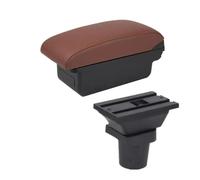 IPEVMLZ For Toyota For Yaris Hybrid Armrest Box For Toyota For Yaris For Vitz Car Armrest Box Central Storage Box With USB(A brown No USB)