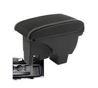 IPEVMLZ For VW For Polo 2019 2020 2021 2022 2023 2024 Car Armrest Storage Box Retrofit Parts Car Accessories(B3 genuine leather)