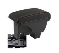 IPEVMLZ For VW For Polo 2019 2020 2021 2022 2023 2024 Car Armrest Storage Box Retrofit Parts Car Accessories(B1 genuine leather)