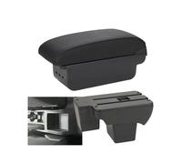 IPEVMLZ For VW For Polo 2020 2021 2022 2023 2024 Central Armrest Box Retrofit Storage Box(B2 black line 3USB)