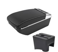 IPEVMLZ For VW POLO Mk5 6R For Vento Car Armrest Box Interior Parts Storage Box Car Accessories USB Interface(A2 Black line7 USB)