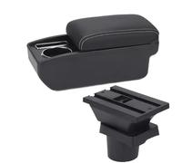 IPEVMLZ For VW UP Armrest Box For S&koda For Citigo For VW UP For Seat Mii Car Armrest Auto Storage Box Cup Holder(C3 Black white NO USB)