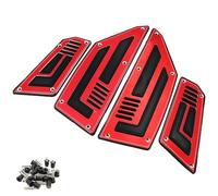 IPEVMLZ For Y&amaha For TMAX530 For TMAX 530 For T-MAX 530 2012-2016 Motorcycle Footboard Steps Motorbike Foot Footrest Pegs Plate Pads(RED)