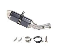 IPEVMLZ For Y&amaha FZ8N FZ8 FZ800 2010 2011 2012 2013 2015 Motorcycle Exhaust Muffler Contact Middle Link Pipe Slip On Modification Accessories(Style A)