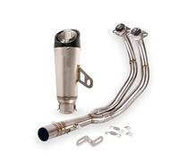 IPEVMLZ For Y&amaha MT-07 FZ07 R7 Until 2022 Motorcycle Exhaust Slip On Muffler Tail Pipe Front Connect Tube Stainless Steel No DB Killer(Style E)