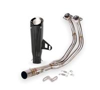 IPEVMLZ For Y&amaha MT-07 FZ07 R7 Until 2022 Motorcycle Exhaust Slip On Muffler Tail Pipe Front Connect Tube Stainless Steel No DB Killer(Style D)