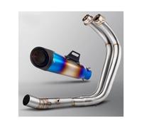 IPEVMLZ For Y&amaha MT07 FZ07 Xsr700 2014-2024 Motorcycle Exhaust Full System Escape Modified Header Front Link Pipe Three-layer Muffler(Style C)