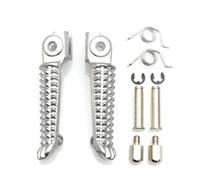 IPEVMLZ For Y&amaha R1 R6 FZ6 XJ6 FZ8 FZ1 Motorcycle Foot Rests Pedal Accessories Front Rear Footrest(Silvery,Front)