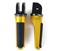 IPEVMLZ Front Foot Pegs Pedal Footrest For TRIUMPH For BONNEVILLE T100/T120 For BOBBER DAYTONA 675 R For SPEED For TRIPLE R For TWIN(Gold)