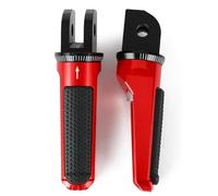IPEVMLZ Front Foot Pegs Pedal Footrest For TRIUMPH For BONNEVILLE T100/T120 For BOBBER DAYTONA 675 R For SPEED For TRIPLE R For TWIN(RED)