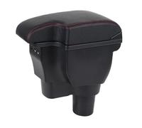 IPEVMLZ Integrated Armrest Box Suitable For Modern For Hyundai For Yuena Central Armrest Box With USB Charging Port(Black red line)