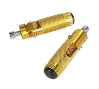 IPEVMLZ M8 8MM Motorcycle Footpegs CNC Aluminum Motor Bike Universal Folding Footrests Foot Rest Pegs Rear Pedals(Gold)