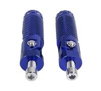 IPEVMLZ M8 8MM Motorcycle Footpegs CNC Aluminum Motor Bike Universal Folding Footrests Foot Rest Pegs Rear Pedals(Blue)