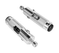 IPEVMLZ M8 8MM Motorcycle Footpegs CNC Aluminum Motor Bike Universal Folding Footrests Foot Rest Pegs Rear Pedals(Silver)