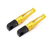 IPEVMLZ Motorcycle CNC Aluminum Rear Foot Pegs Footrest Adapter Rider Passenger Footpegs For Y&amaha YZF R1 R6 R1M R1S(Gold)
