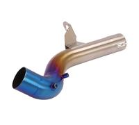 IPEVMLZ Motorcycle Exhaust Escape Stainless Steel Mid Link Pipe Connect For B&MW F750GS F850GS F 750 850 GS 2018 2019 2020 2021(Half blue)