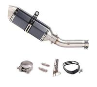 IPEVMLZ Motorcycle Exhaust Muffler Middle Link Pipe Modified Accessories Slip On For VTEC CB400 CB 400 N SF For Super Four(Style E)