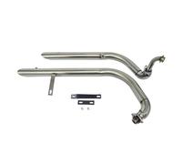 IPEVMLZ Motorcycle Exhaust Pipe Muffler Full System Pipe Removable Silencers For Y&amaha For Virago 125 250 XV125 XV250 XV 125 250(Silver)