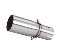 IPEVMLZ Motorcycle Exhaust Pipe Suitable For 28-45mm Adapter 51mm Middle Link Pipe Modification Accessories Stainless Steel(40mm-51mm)