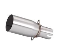 IPEVMLZ Motorcycle Exhaust Pipe Suitable For 28-45mm Adapter 51mm Middle Link Pipe Modification Accessories Stainless Steel(32mm-51mm)
