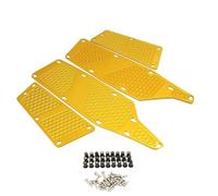 IPEVMLZ Motorcycle Floorboards Foot Pegs Pedal Front And Rear Footrest Footboard Step For KYMCO AK550 AK 550 2017-2020(Gold)