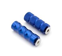 IPEVMLZ Motorcycle Folding Footrests Footpegs Foot Rests Pegs Pedals Set Motorbike Accessories Universal(Blue,1 pair)