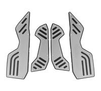 IPEVMLZ Motorcycle Footboard Steps Footrests Foot Pads Pedals Anti Slip Footpads Plate For Y&amaha NMAX125 NMAX155 For NMAX 125 155(Silver)