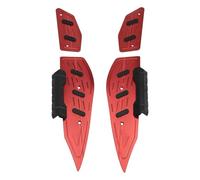 IPEVMLZ Motorcycle Footpads For Y&amaha For XMAX 300 2023 2024 Aluminum Alloy Pegs Plate Pedal Modified Skid Proof Footrest(RED)