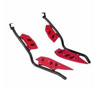 IPEVMLZ Motorcycle Footpads Modified Motorcycle Accessories Crash Guard Bumper Crash Bar With Footrest For Xmax300 2024(RED)