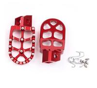 IPEVMLZ Motorcycle FootRest Footpegs Foot Pegs Pedal For Y&amaha TTR 90 110 125 250 TTR250 YZ80 YZ125 YZ250 YZ WR 200 250 500(RED)