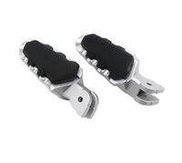IPEVMLZ Motorcycle Front And Rear Footrest Pedals Accessories Suitable For Ducati For Multistrada 950 1200 1260 For Hypermotard 821(Silver,With Cover)