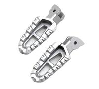 IPEVMLZ Motorcycle Front And Rear Footrest Pedals Accessories Suitable For Ducati For Multistrada 950 1200 1260 For Hypermotard 821(Silver,No Cover)