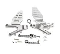 IPEVMLZ Motorcycle Front Driver Foot Pegs Footrest Bracket Pedal Footrest Accessories For Y&amaha YZF R6 2006-2025(Silver)