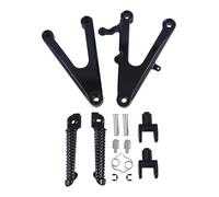 IPEVMLZ Motorcycle Front Foot Pegs Footrest Brackets Aluminum alloy For Y&amaha YZF R1 YZFR1 2002-2003(BLACK)