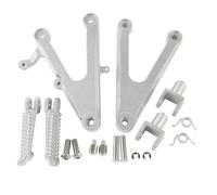IPEVMLZ Motorcycle Front Foot Pegs Footrest Brackets Aluminum alloy For Y&amaha YZF R1 YZFR1 2002-2003(Silver)