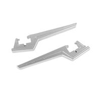 IPEVMLZ Motorcycle Passenger Foot Peg Extender Footpegs CNC Motocross Dirt Bike Off-Road Accessories For VTB For VENTUS ONE Universal(Silver)