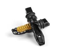 IPEVMLZ Motorcycle Rear Passenger Foot Pedal 8MM Universal 2pcs Aluminum Footrest Scooter Foot Peg Motorbike Pedal Modification(Gold)