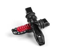 IPEVMLZ Motorcycle Rear Passenger Foot Pedal 8MM Universal 2pcs Aluminum Footrest Scooter Foot Peg Motorbike Pedal Modification(RED)
