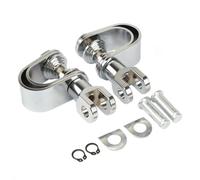 IPEVMLZ Pegs 25MM 32MM Crash Bar O-Ring Clamps Mount Footrests Highway Footpegs For Harley For Touring For Dyna For Softail(Silver,Clamp)