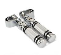 IPEVMLZ Pegs 25MM 32MM Crash Bar O-Ring Clamps Mount Footrests Highway Footpegs For Harley For Touring For Dyna For Softail(Silver,Chrome)