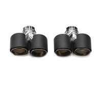 IPEVMLZ Quad Carbon Fiber Exhaust Tip For B&MW F10 F11 535d 535i 640i 640d Up To G30 G31 Car Exhaust System Nozzle Tailpipe(Dark black)