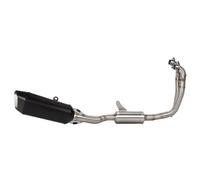 IPEVMLZ Slip On For Aprilia RS660 RS 660 For Tuono 660 2021 2022 2023 2024 Motorcycle Full System Exhaust Pipe Front Link Tube Carbon Muffler(BLACK)