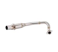 IPEVMLZ Slip On For FORZA300 For FORZA350 NSS350 300 2018 2019 2020 2021 Motorcycle Exhaust Escape Front Link Pipe 51mm Moto Muffler(Silver)