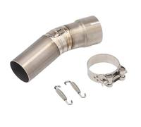 IPEVMLZ Slip On Motorcycle Exhaust Silencer Muffler Tips Mid Link Pipe For B&MW F650GS F700GS F800GS ADV 2013 2014 2015 2016 2017(Titanium Alloy A)