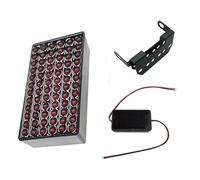 IPEVMLZ Universal 12V F1 Style Pilot Light 72 LED Car Accessories Rear Brake Lamp Red Steady Drving Strobe Flashing Tail Stop For VW Etc Most(Red beads)