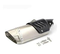 IPEVMLZ Universal Escape Moto Motorcross Exhaust Motorcycle Pipe Muffler Bicycle For CBR650F CBR300 Z250 Z400 Z900 Z800 R3 R6(Titanium)