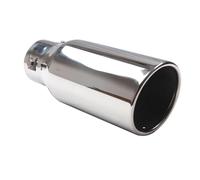 IPEVMLZ Universal Exhaust Tip 1.5"-2.5" Inlet 3" Outlet With Clamps & Adapters 8.5" Long Bolt-On Fit For 1.75"/2.0"/2.25"/2.5" Tailpipe(Silver)