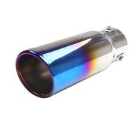 IPEVMLZ Universal Exhaust Tip 1.5"-2.5" Inlet 3" Outlet With Clamps & Adapters 8.5" Long Bolt-On Fit For 1.75"/2.0"/2.25"/2.5" Tailpipe(Blue)